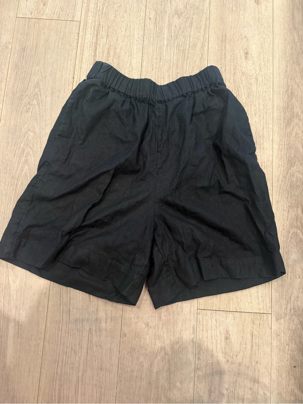 Free people linen blend shorts small woman’s elastic waist